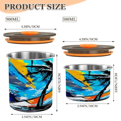 Envase hermético de acero inoxidable para café 30oz miniatura 2