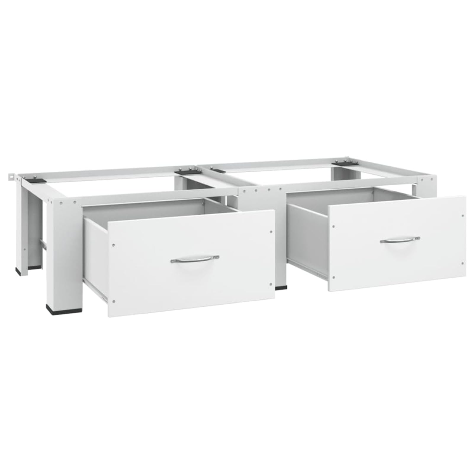 Tidyard Pedestal Doble para Lavadora y Secadora - Capacidad 200 kg, Blanco, Acero Modelo YFXLRZJ-51195ES