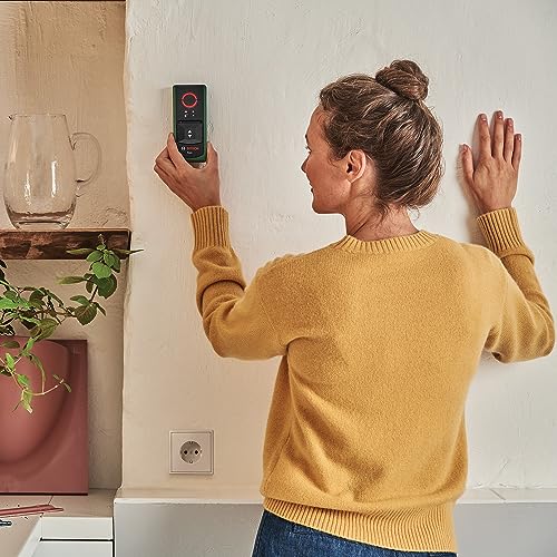 Bosch Home & Garden Truvo Duvar Dedektörü (Tek Tuşla Kolay Kullanım, Metallerin ve Akım Geçen Kabloların Tespiti, Duvarda 70mm'ye kadar çalışma maesafesi, Geri Dönüştürülmüş Malzemeden Katon Kutu)