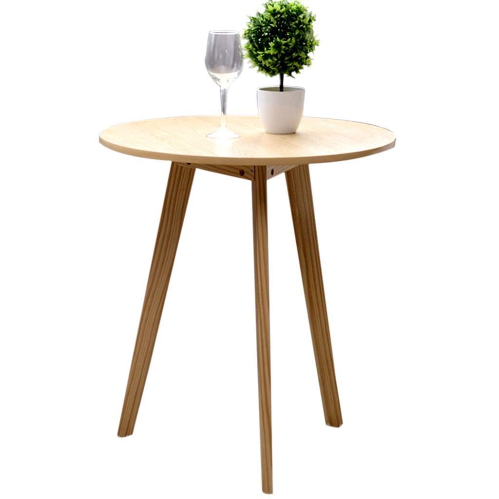 Table petite ronde salon et bureau meuble d'appoint bois massif 40x46cm