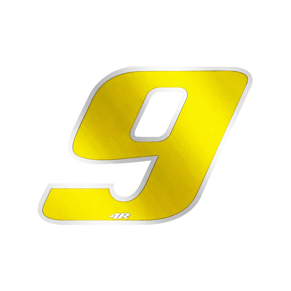 Quattroerre Racing Number 9 Anodized Small, Yellow