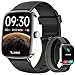Smartwatch Herren Damen mit Telefonfunktion, 1,85" Fitnessuhr Smart Watch, 100+ Sportmodi Fitness Tracker mit Herzfrequenz/SpO2/Schlaf Monitor Schrittzähler, IP68 Wasserdicht Sportuhr Schwarz