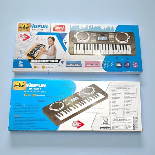 Image of 37 Keys Kids Electronic Keyboard Piano Toy | Mini Musical Keyboard with Built-in Speakers, Indian Tones & Demo Songs | Educational Music Learning Piano for Toddlers, Boys & Girls (Multicolor)