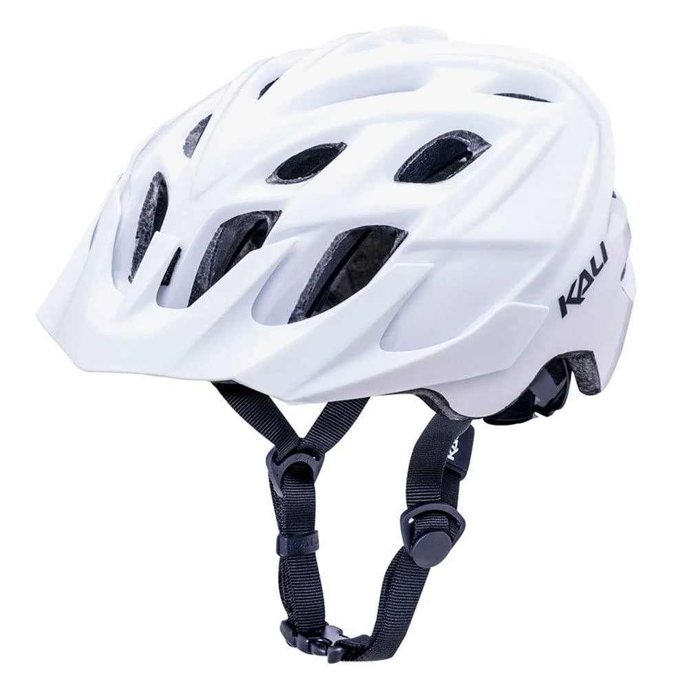 Kali Protective Chakra Solo Adult All Round Enduro, Trial and Mountian Bike Cycling Helmet with Lifetime Crash Replacement - Solid White L/XL