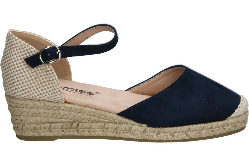 amarpies | Espadrillas Donna - Yute con Fibbia - Espadrilles Stilosi - Cuneo medio e confortevole - Versatile - Modello ACX26481