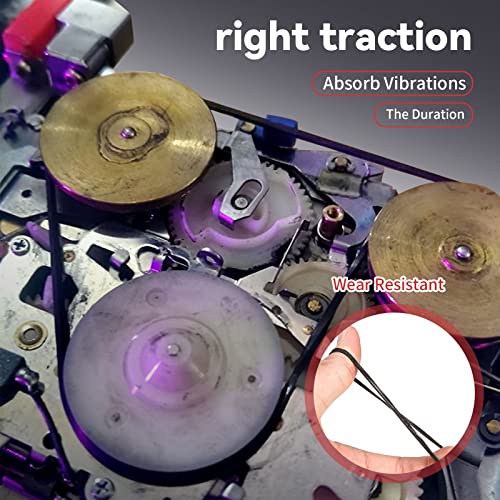 Recorder Rubber Belt - Cassette Recorder Repair Maintenance Mix Flat Cassette Tape Machine Rubber Belts 40-135 Mm (50Pcs) (Width 4Mm) #TOP3