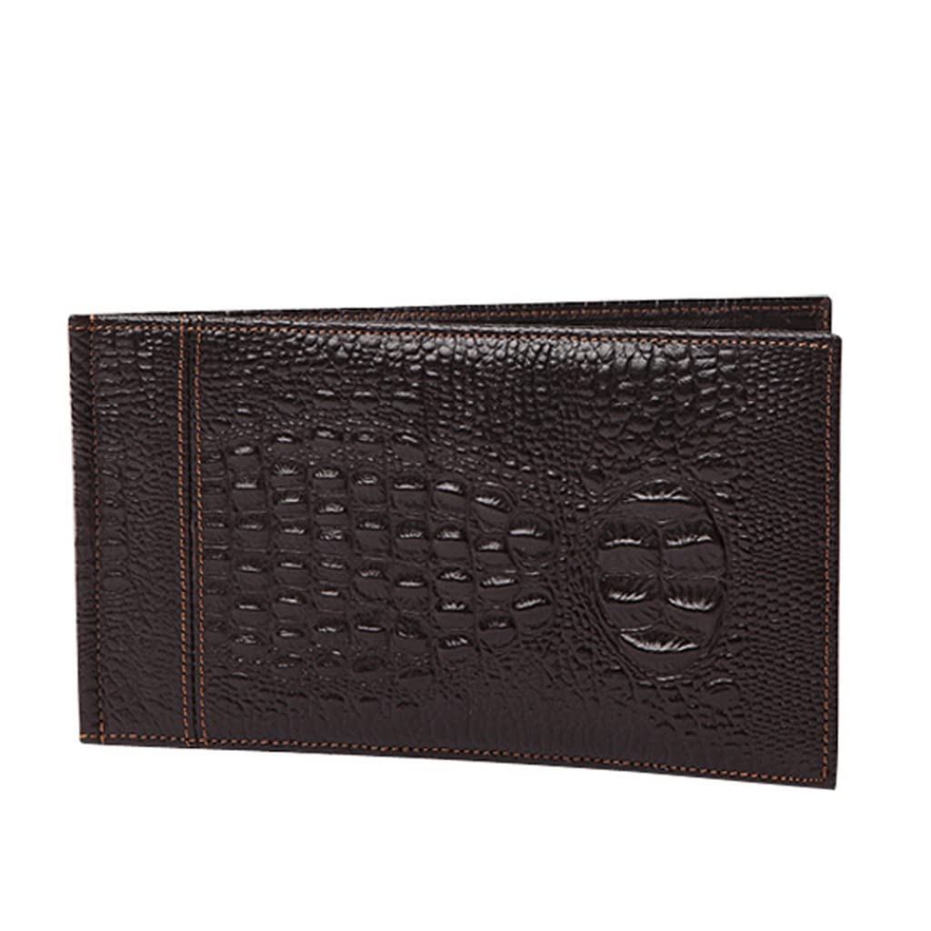 Mens Card Holder Multi-Card Slot Long Card Holder Bag Leather Wallet Card Holder One Large Capacity
