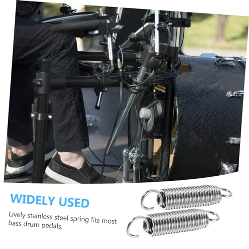 Resortes para pedal de batería doble acero inoxidable 2 sets miniatura 4