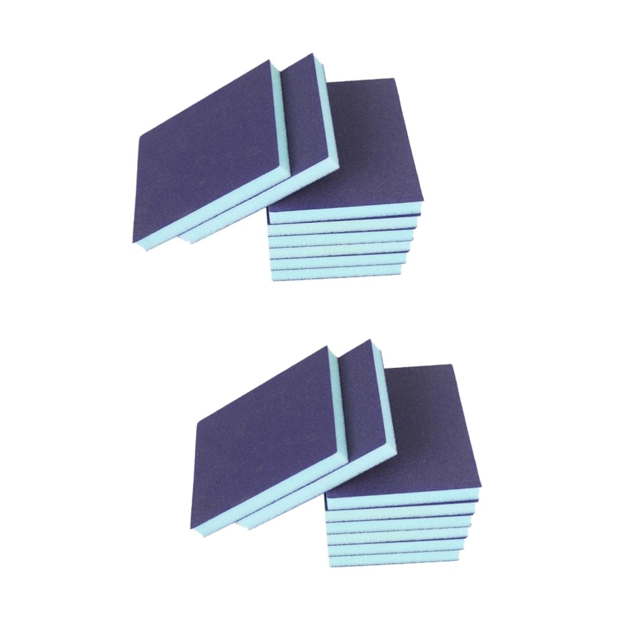 48 piezas Bloques de Lijado Esponja Abrasiva Doble Cara Azul Pulido Muebles Paredes y Limpieza Cocina Herramientas Manuales Resistentes y Flexibles para Lijado Seco y Húmedo