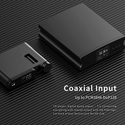 Aune Flamingo Dac Amp Combo Home Audio Receivers & Amplifiers Usb Sound Card Hi-Res 768K/32Bit Native Dsd512 Vacuum Tube/Op-Amp Dual Mode, Usb Coaxial In/6.35Mm Headphone Out/Rca Variable Line Out #TOP4