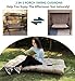 LCYY.TG Porch Swing Cushions, Outdoor Swing Replacement Cushions 3 Seater with Backrest, Waterproof Bench Cushion with Ties,for Patio,Porch, Garden,Backyard (Khaki 60 * 40 in)