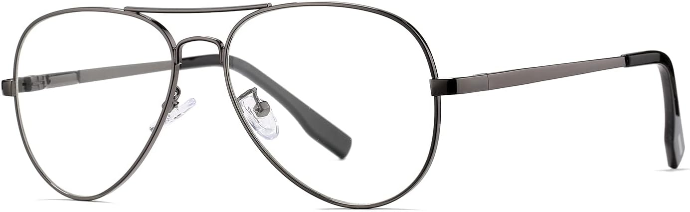 Clear Lens Aviator Glasses Blue Light for Women Men Classic Pilot Frame Non-prescription Eyeglasses