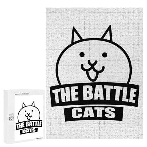 にゃんこ 大戦争 ジグソーパズル 500ピース グッズ マイクロピース 木製 アニメ 子供 知育玩具 親子で楽しめる おしゃれ 壁飾り 誕生日 クリスマス プレゼント 52×38cm