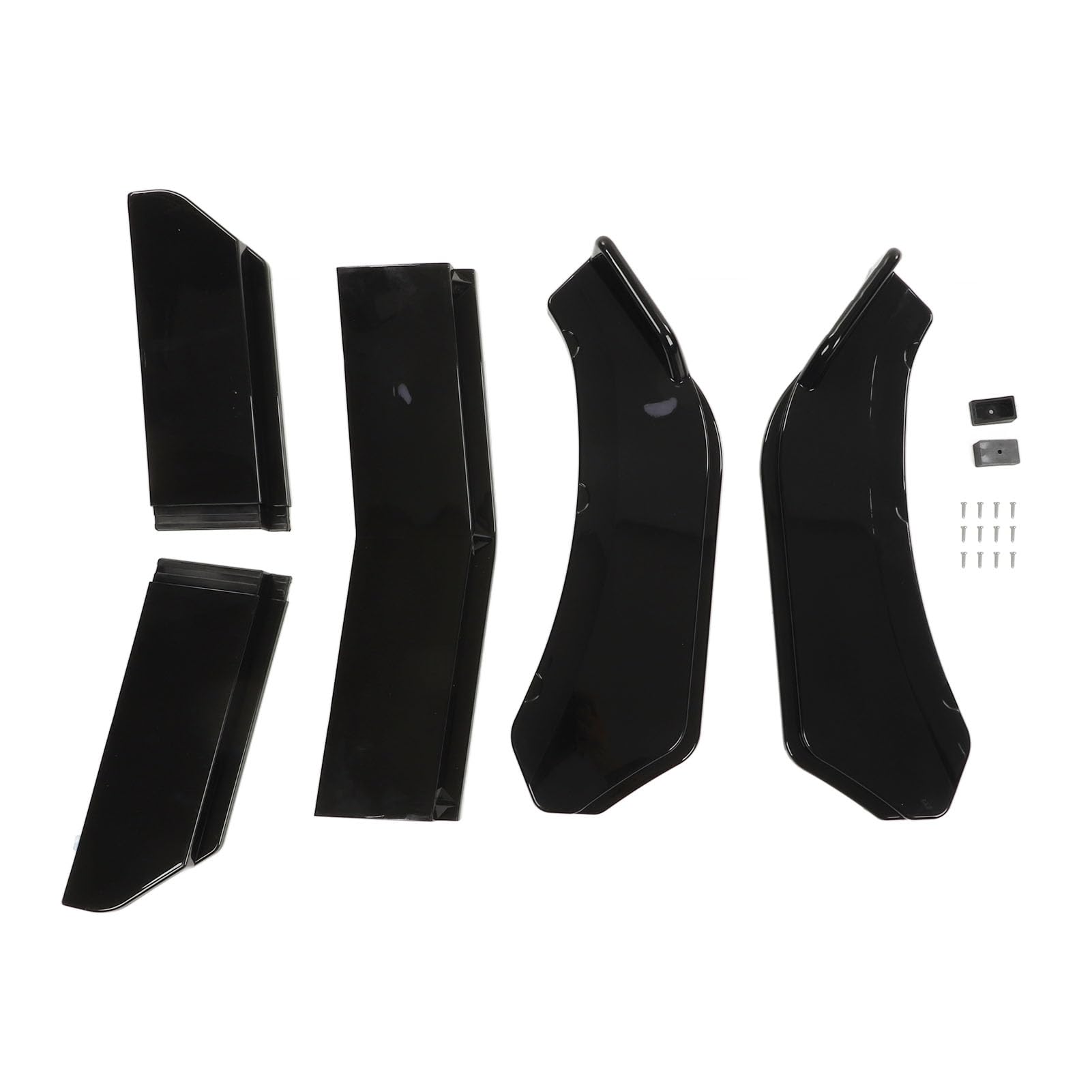 Kit Corpo Labbro Auto Universale, Splitter Spoiler Paraurti Anteriore, Protezione Diffusore Splitter Spoiler Paraurti Anteriore ABS per Auto (Nero)