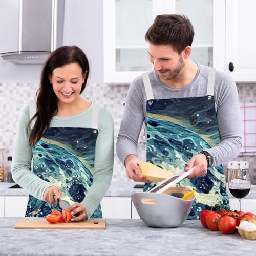 Tablier de cuisine pour pâtisserie et nettoyage de la maison style planète