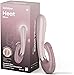 Satisfyer Heat Wave Connect App Rabbit-Vibrador | Vibrador Bunny Bluetooth para Mujeres | Con Función de Calor y Control por App | Estimulación Vibrante | Silicona Médica | 20 cm | Violeta