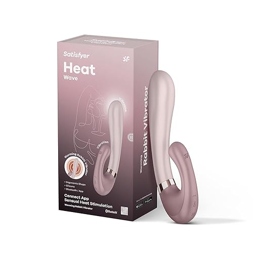 Satisfyer Heat Wave Connect App Rabbit-Vibrator | Bluetooth Bunny Vibrator für Frauen | Mit Wärmefunktion & App-Steuerung | Vibrierende Stimulation | Medizinisches Silikon | 20 cm | Violett - Violett - Einheitsgröße