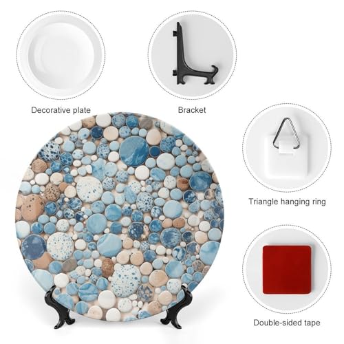 Plato decorativo estilo chino de porcelana bone china 7 pulgadas miniatura 3