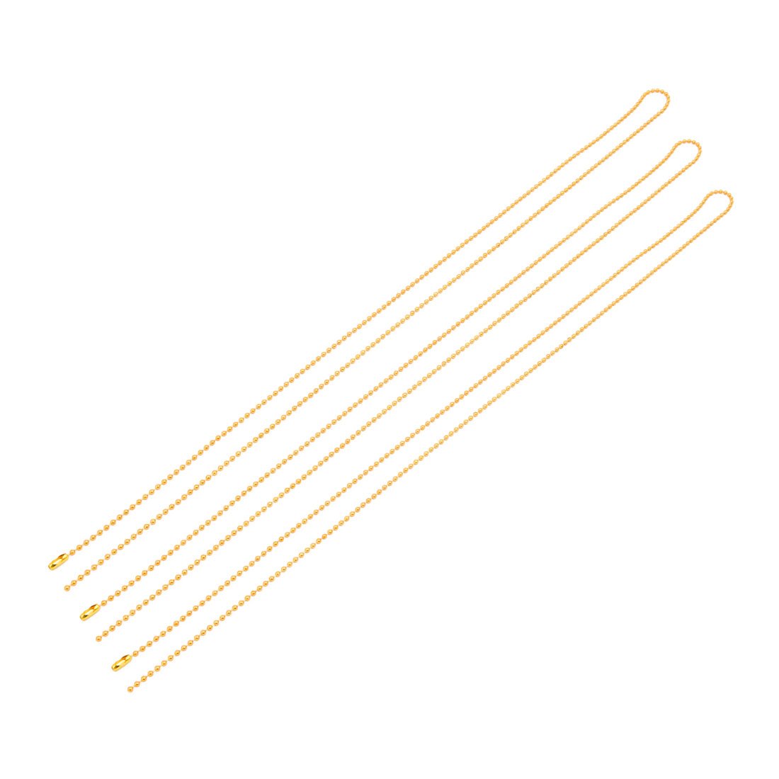 Aexit 3pcs 2.4mm Lighting fixtures and controls Dia Metal Plated Iron Beaded Connector Ball Key Chain 36inch Length