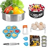 Mini 3 Quart Accessories for Instant Pot 3 QT or 4 Qt Instapot, including Steamer Basket, Egg Trivet Rack, Cheesecake Pan, Bonus Recipe E-Book