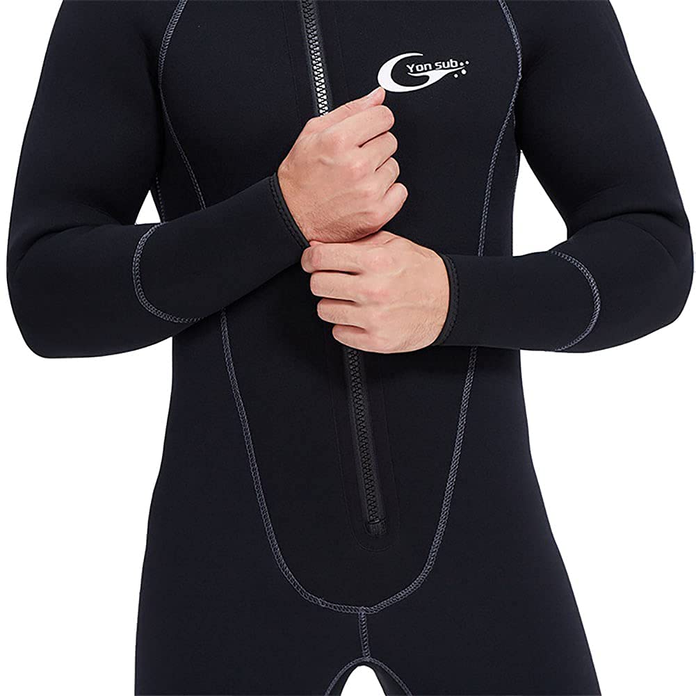 Muta in Neoprene Ultra-Elastica da 5 Mm, Tuta da Immersione a Corpo Intero con Zip Frontale, Protezione UV Calda per Uomini Snorkeling e Immersioni
