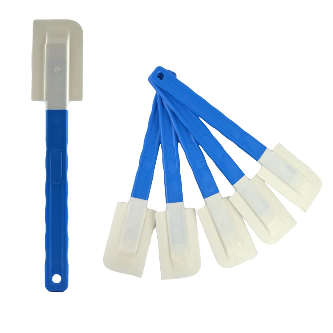 5 Espátula para helado (31 cm de longitud) con mango largo azul con agujero para colgar, resistente ideal para heladerías, pasteleros y restaurantes
