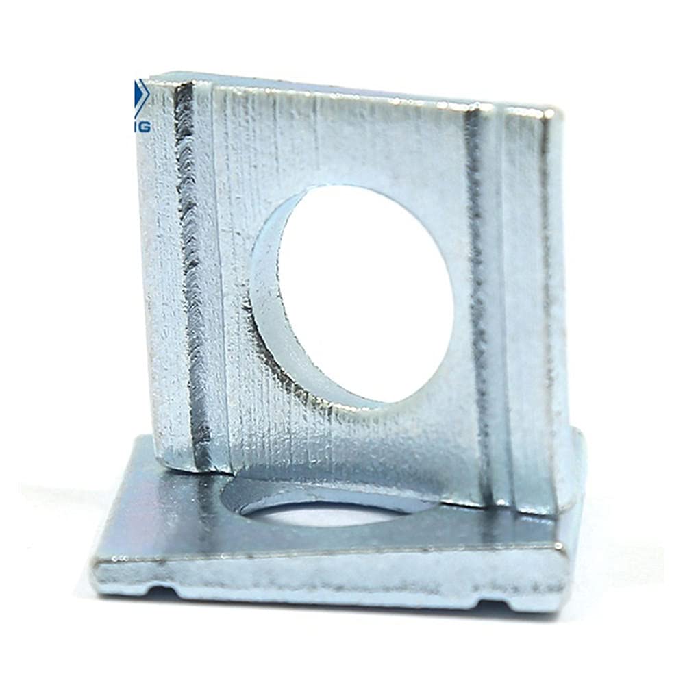 Rondelle quadrate Oblique Piatte, Maglia in Acciaio a Fessura, Fessura Quadrata zincata Germania, trogolo, M8M10M12M16M20(10 * 50PCS)