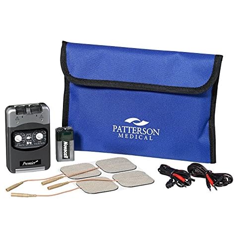 Patterson Medical Premier Plus TENS Machine, Dual Channel Ten Machine for Pain Relief and Soothing with Self Adhesive Electrodes, Battery Powered Cover