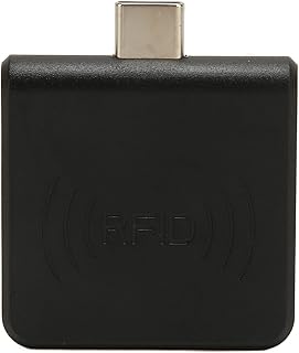Smart Card Reader for EM4100, 125KHz RFID ID Mobile Phone Card Reader with Type C, Compatible with Xiaomi for Huawei for Lenovo for Samsung(Black)