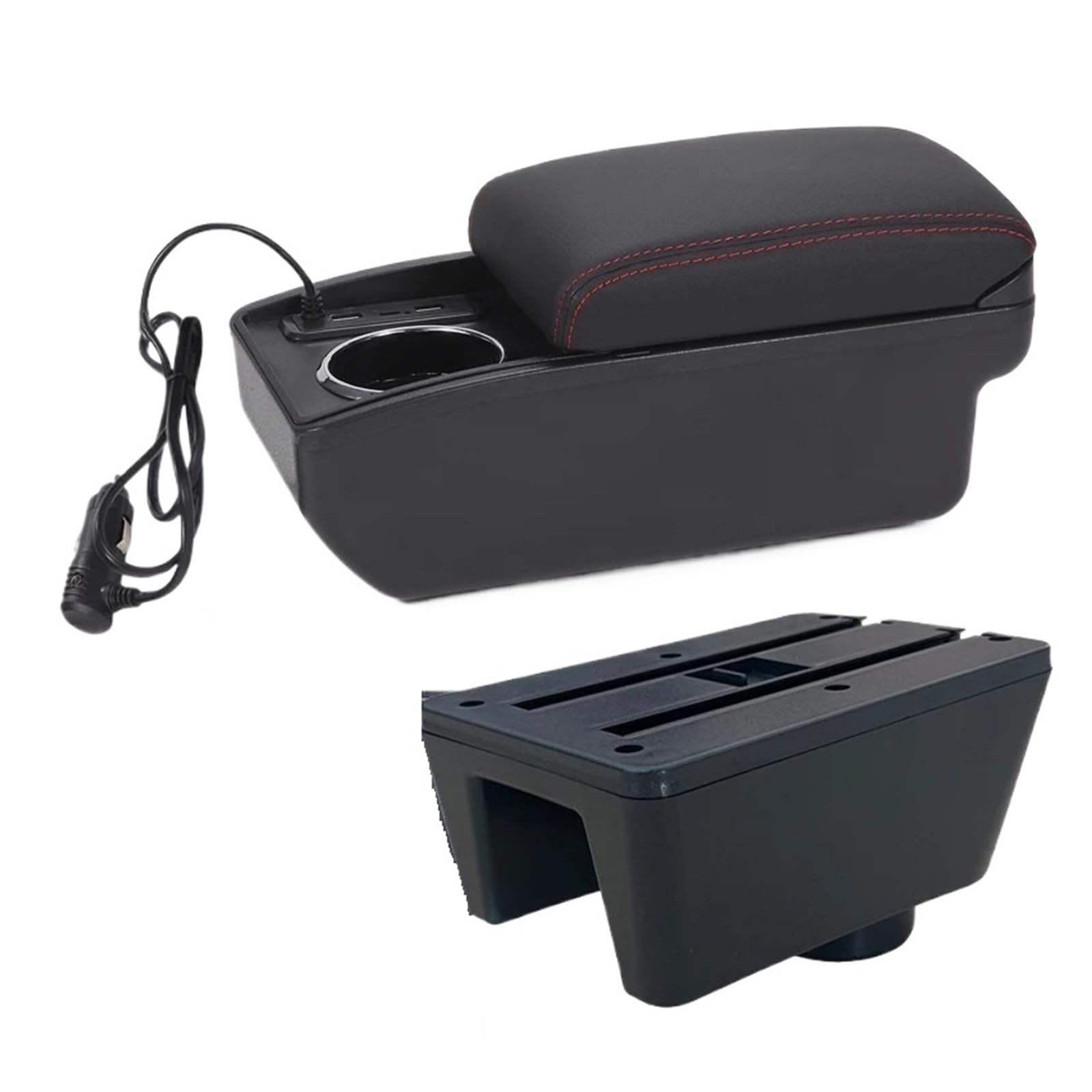 Ecbugat A1 Fast Charging For Seat For Ibiza 6J 6L Armrest Box Car Auto Storage Retrofit Parts Interior Accessories Car Armrest Box(A1 Fast Charging)