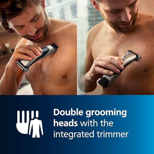 Image of Philips Bodygroom 7000 Series, Showerproof Groin and Body Trimmer for Men, Precise Body Grooming, Adjustable Comb, Safe Even Below The Belt, 80 Min. Runtime, Model BG7040 /42 (Pack of 4)
