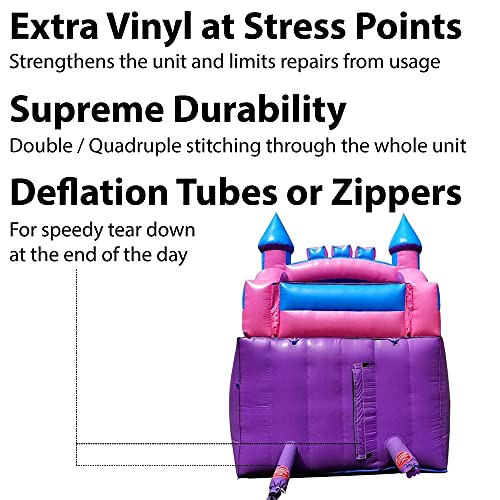 Pogo Bounce House Pink Crossover Inflatable Water Slide | 12-Foot Tall x 21-Foot Long x 9-Foot Wide | Includes Blower… - Image 8