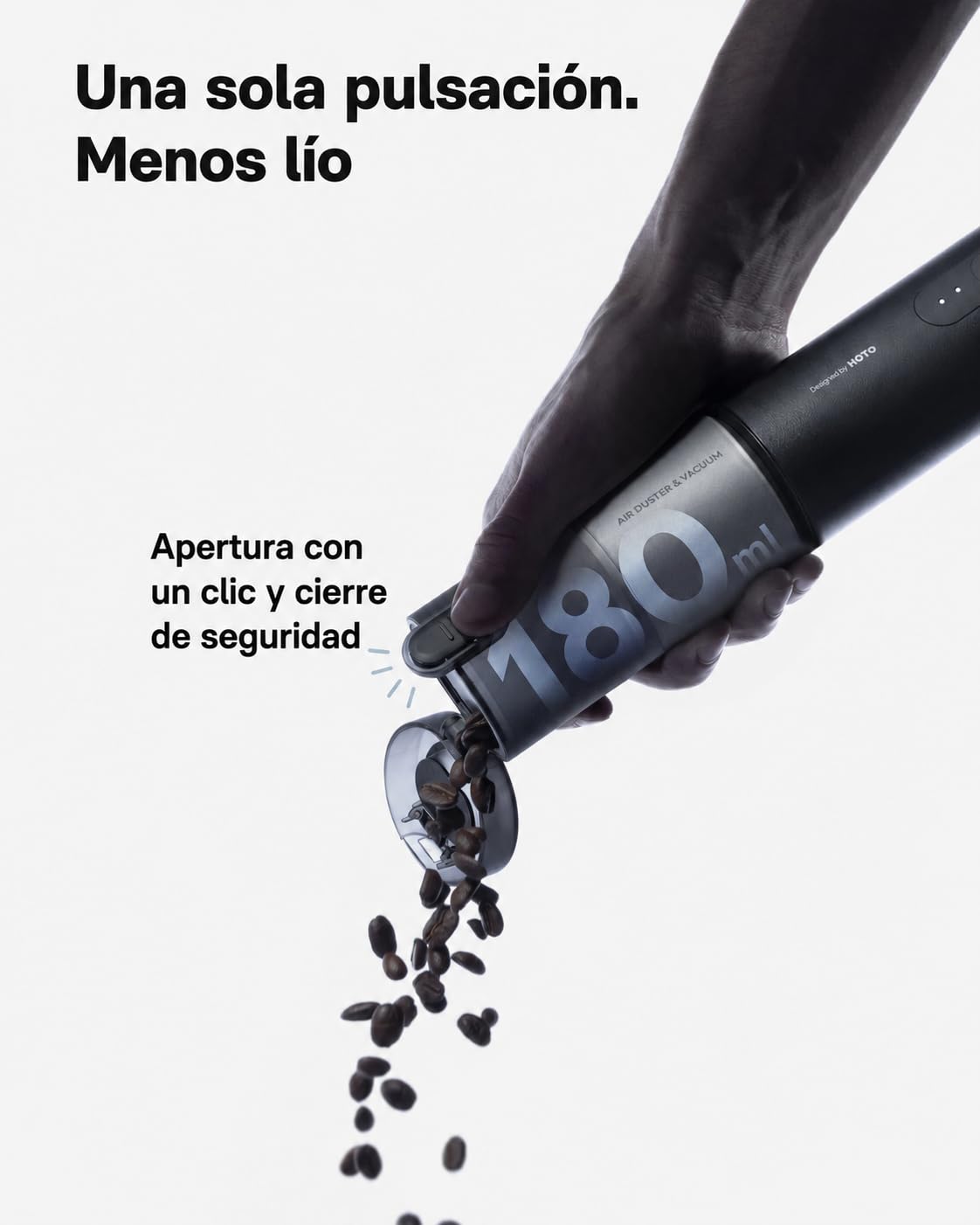HOTO Aspirador de Mano para Coche, Aspirador Coche Potente de 20.000 Pa | Mini aspiradora sin cable 4 en 1: soplador, inflador, vacío, coche, hogar, oficina, teclados, pelo mascotas