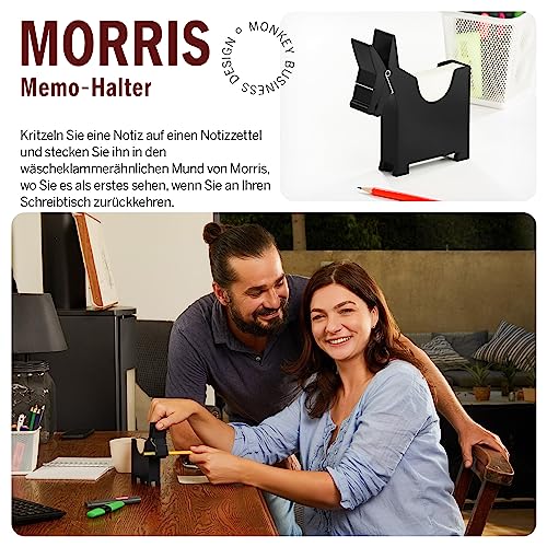 Morris der Esel: Schreibtisch-Memohalter | Niedliches Schreibtischzubehör & Bürobedarf | Schreibtischdekoration | Schreibtischbedarf: Halter & Spender | Haftnotiz-Halter |von Monkey Business (Schwarz)