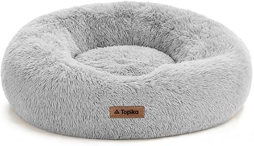 Dog Bed Cat Bed Fluffy Faux Fur Donut Cuddler for Pets