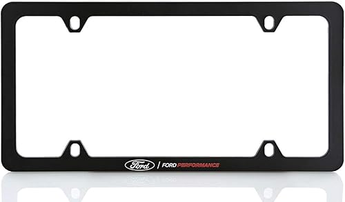 Ford Rendimiento UV Impreso Negro Plástico Delgado Borde Placa Marco Titular 4 Agujero