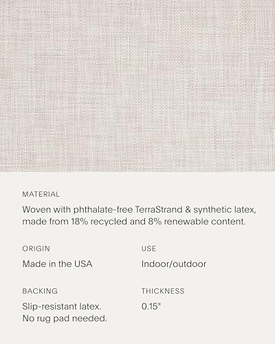Chilewich Basketweave Rug Natural 2'x6' Rectangular miniatura 5