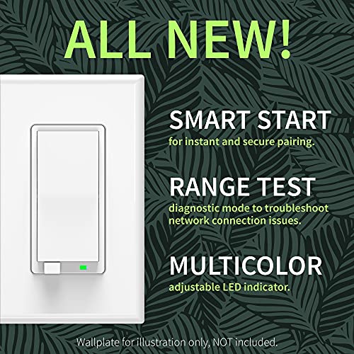 Zooz 700 Series Z-Wave Plus S2 Dimmer Switch Zen77, White | Simple Direct 3-Way And 4-Way Solution (Works With Regular Switches, No Aux Switch Needed) | Z-Wave Hub Required #TOP1