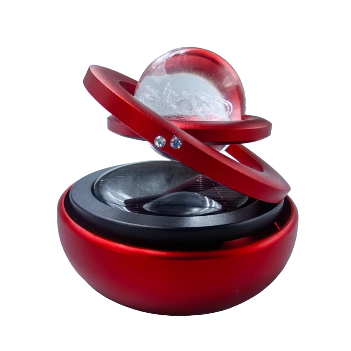 Solar Energy Car Air Freshener & Purifier - Aromatherapy Diffuser for Car & Home, Red