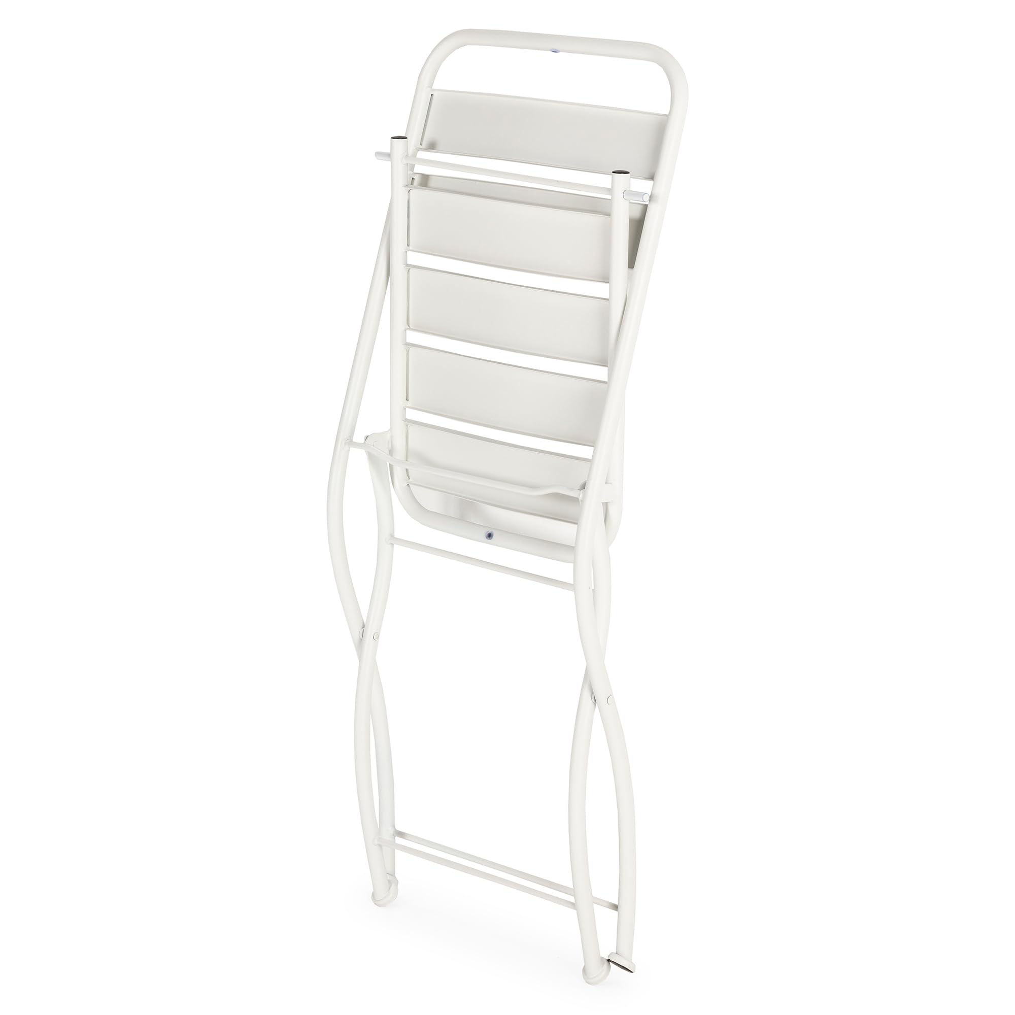 HOMN LIVING Pack de 2 chaises de Jardin Pliantes Perla en métal Blanc