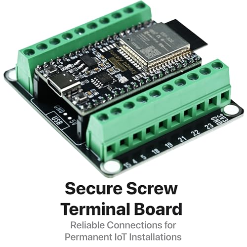 Image of Lonely Binary 3-Pack ESP32 Gold WiFi BT 3 Expansion Bases for Arduino IDE | WS2812 RGB LED on GPIO2; 3 bases: 2.54mm GPIO, screw & non-screw terminal; USB-C, pre-soldered, no solder; cable + case