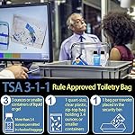 16 Pieces Clear Makeup Bags Bulk, TSA Approved Toiletry Bag for Travel, PVC Waterproof Travel Small Pouches Clear Pouch with Zipper for Men and Women Carry-on Travel Essentials Cosmetic Bags (Black) - Image 3