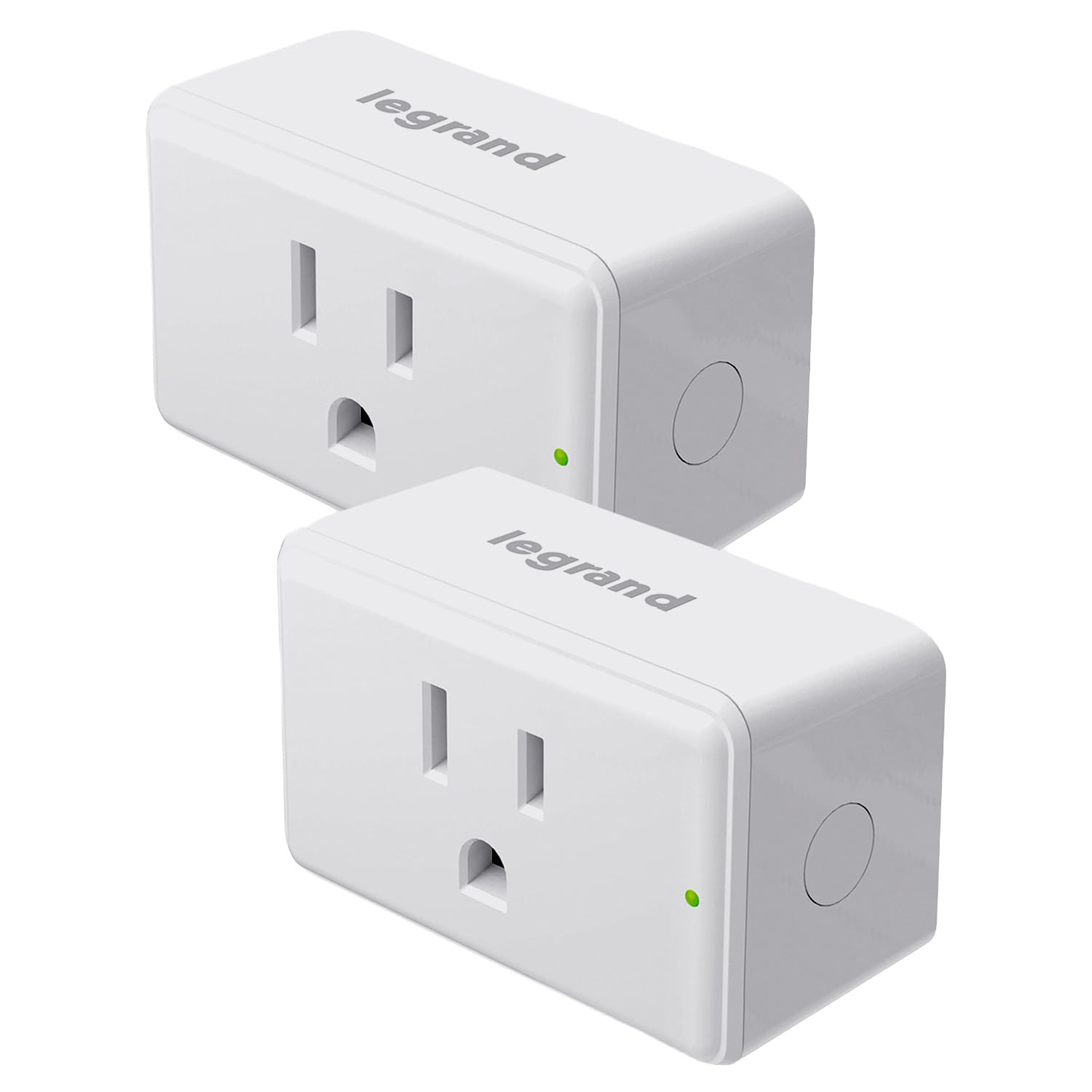 Legrand Radiant Wi-Fi Matter 15 Amp Smart Plug-in Switch, White, 2 Pack