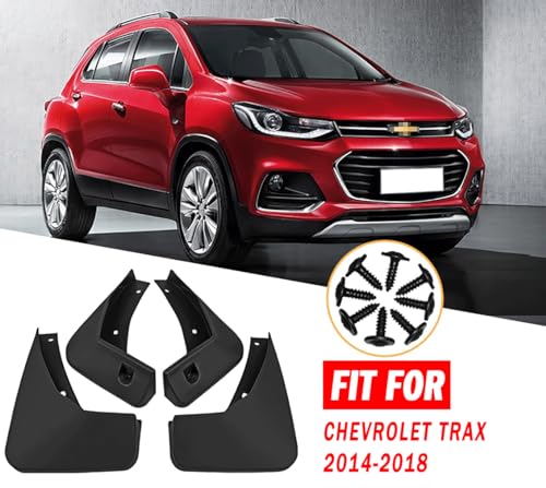 Image of Mud Flaps Guards Fit for 2014-2018 Chevrolet Trax, Front & Rear Splash Guards Accessories - 4 Pc, Black