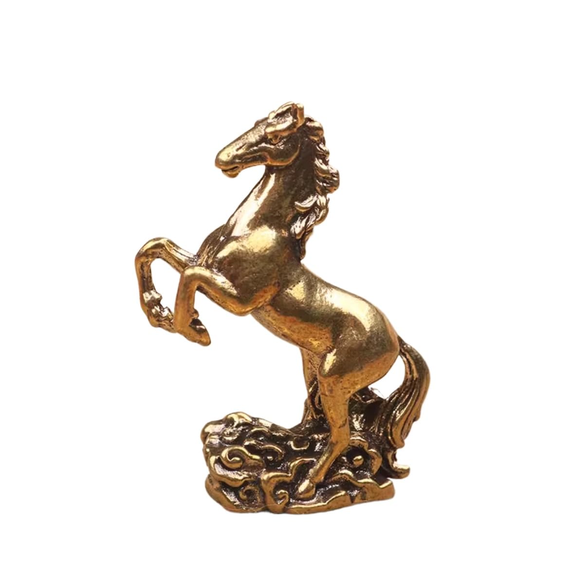 AOTTSD Feng Shui Brass Horse Sculpture, Mini Zodiac Animal Statue