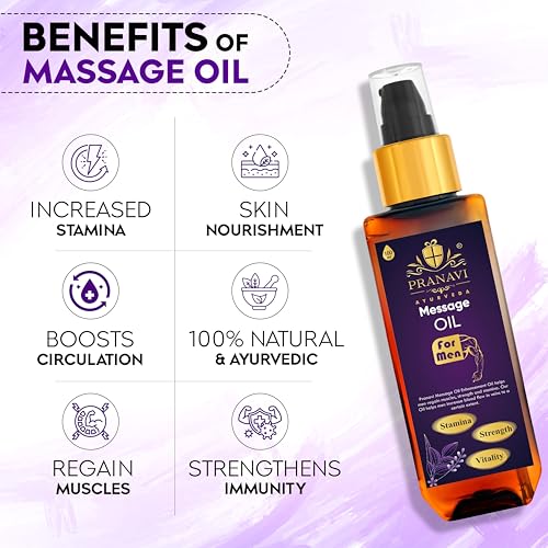 Image of Premium Massage Oil for Men | Stamina Booster Massage Oil | Strength Booster Oil | Non-Sticky| External Use Only | 100ml