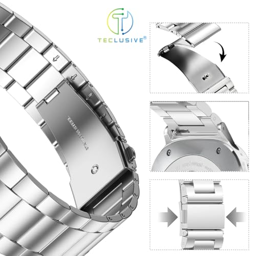 Image of T TECLUSIVE Ultra Luxury Stainless Steel Metal Chain Strap Band Compatible for Galaxy Watch 7 44mm / Watch 7 40mm | No Gap Metal Strap for Galaxy Watch 7 with watch strap adjuster tool