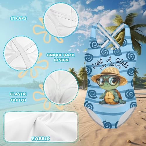 Girls Swimsuits One Piece Bathing Suit Crossback Kids Summer Beach Pool Swimwear for 5-14 Years3