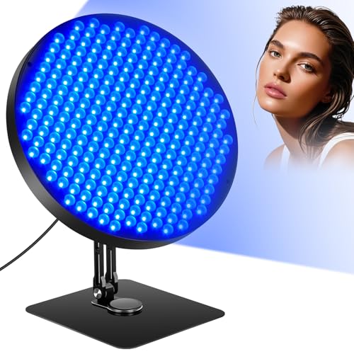 Ibtyzo Lámpara de Bronceado, Solarium de 50W para el Hogar con 250 LEDs, Lámpara Bronceadora Facial y Cuerpo con Temporizador, Autobronceador Facial Lámpara con Gafas Protectoras y Soporte,Negro