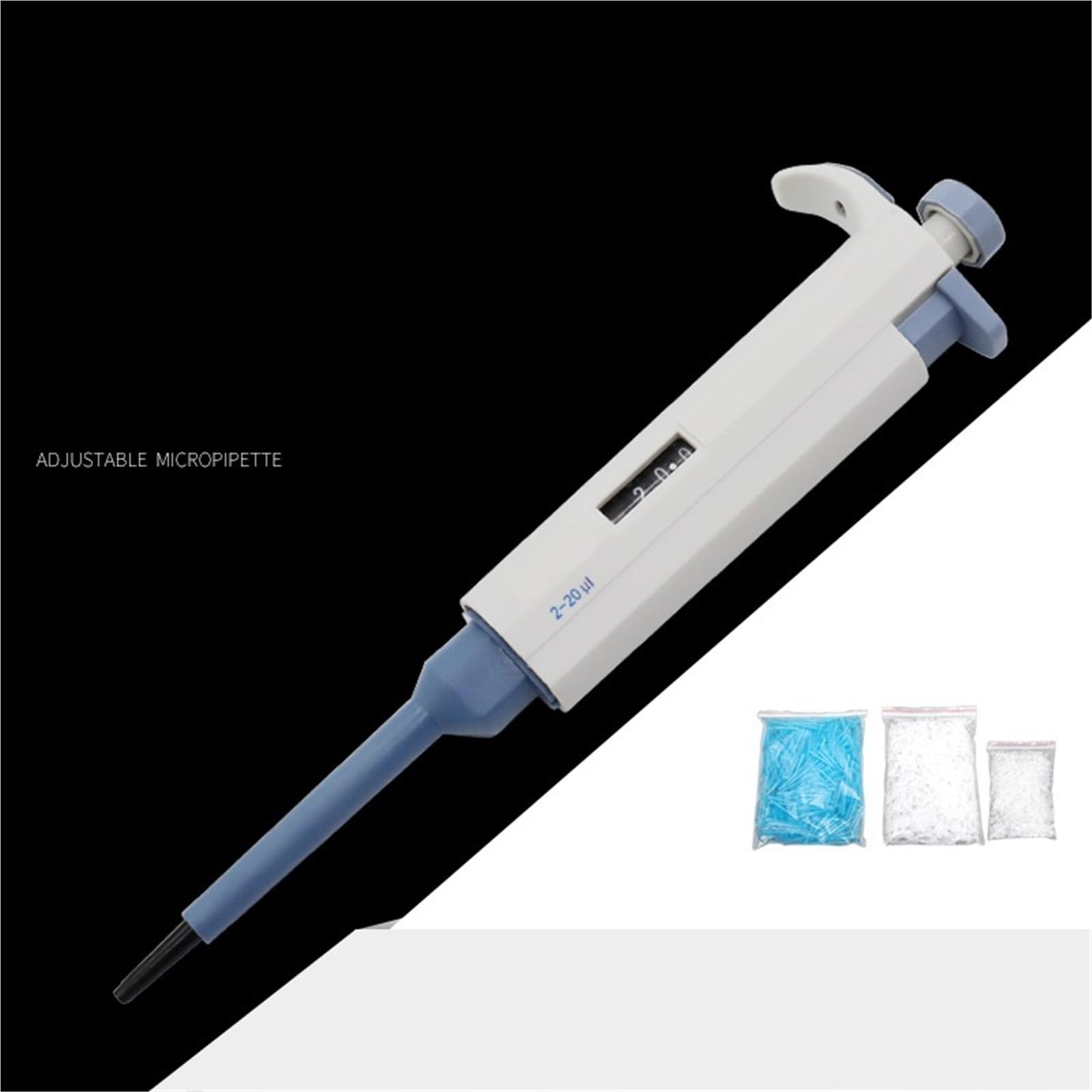 Pipette 5 Stück Laborpipette 0,1–10 Ml Einkanal-manuell Einstellbare Digitale Mikropipetten-Ausrüstung für Labor(10-100ul)